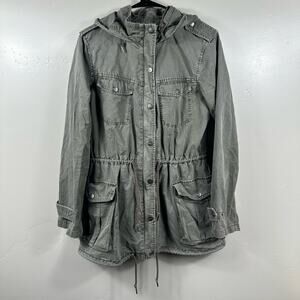 BNCI Blanc Noir Military Utility Jacket Size Medium - Army Green
